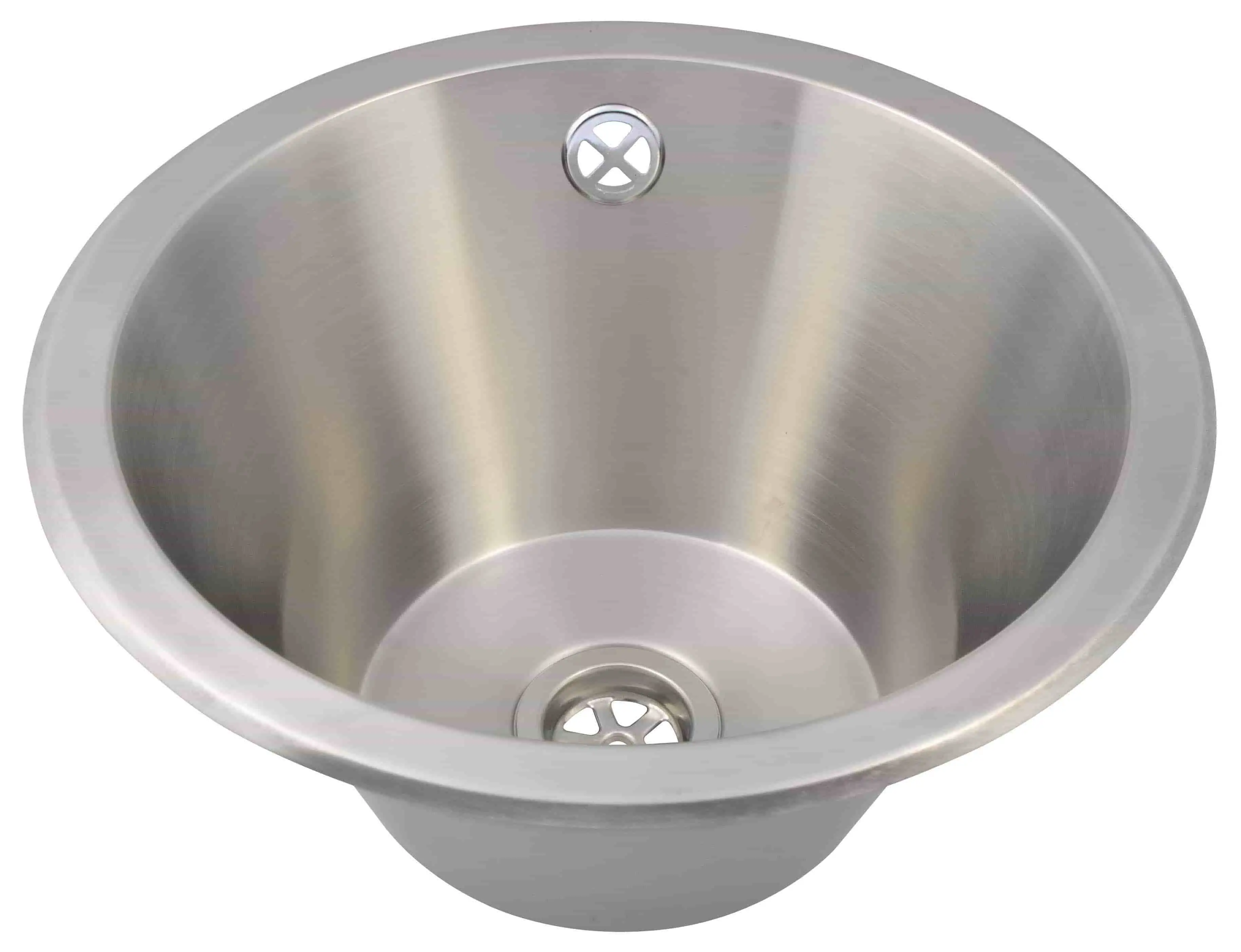 Round stainless steel sink